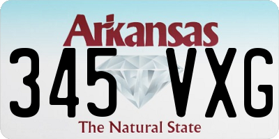 AR license plate 345VXG