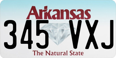 AR license plate 345VXJ
