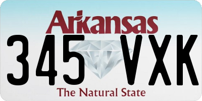 AR license plate 345VXK