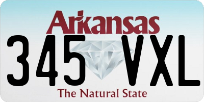 AR license plate 345VXL