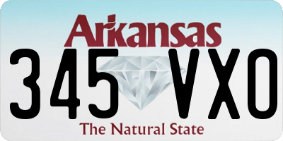 AR license plate 345VXO