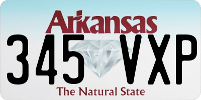 AR license plate 345VXP