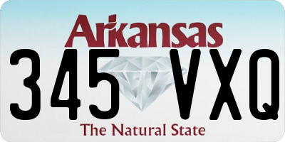 AR license plate 345VXQ