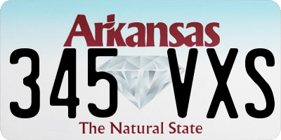 AR license plate 345VXS