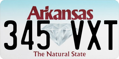 AR license plate 345VXT