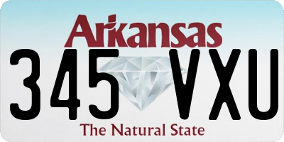 AR license plate 345VXU