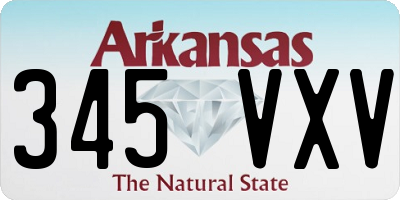AR license plate 345VXV