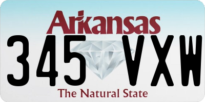 AR license plate 345VXW
