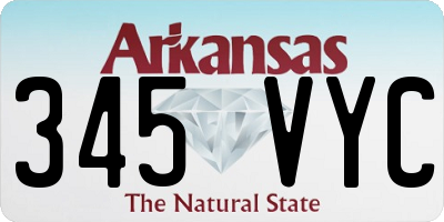 AR license plate 345VYC