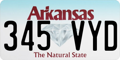 AR license plate 345VYD
