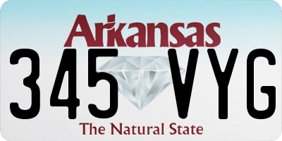 AR license plate 345VYG