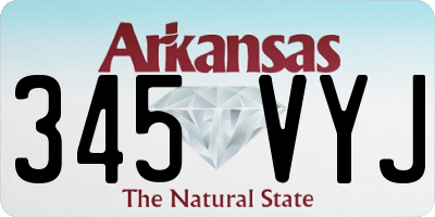AR license plate 345VYJ