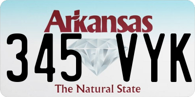 AR license plate 345VYK
