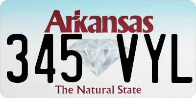 AR license plate 345VYL