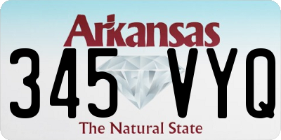 AR license plate 345VYQ
