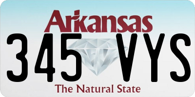 AR license plate 345VYS