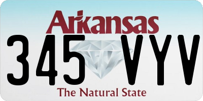 AR license plate 345VYV