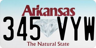 AR license plate 345VYW