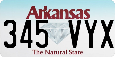 AR license plate 345VYX
