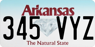 AR license plate 345VYZ