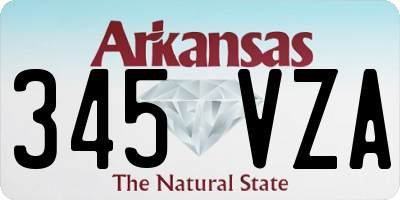 AR license plate 345VZA
