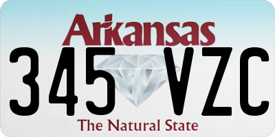 AR license plate 345VZC