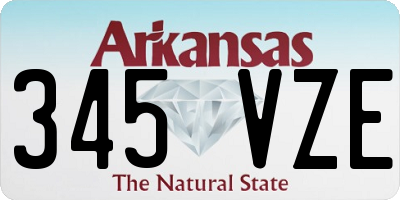 AR license plate 345VZE