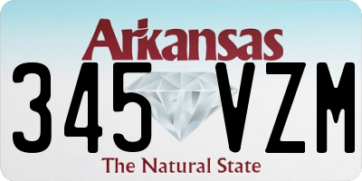 AR license plate 345VZM