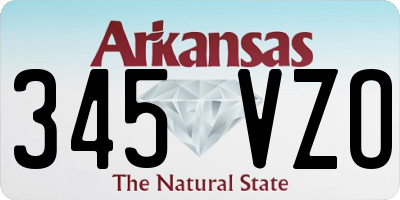AR license plate 345VZO