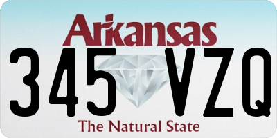 AR license plate 345VZQ