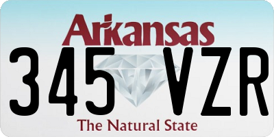 AR license plate 345VZR