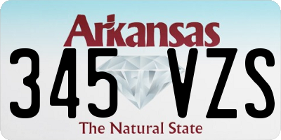 AR license plate 345VZS