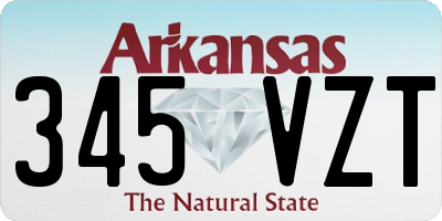 AR license plate 345VZT