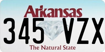 AR license plate 345VZX
