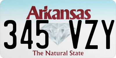 AR license plate 345VZY