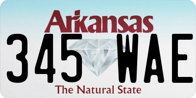 AR license plate 345WAE