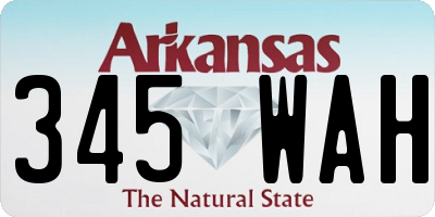 AR license plate 345WAH