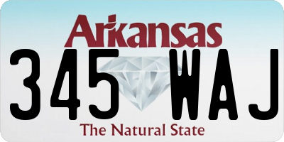 AR license plate 345WAJ