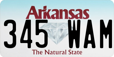 AR license plate 345WAM