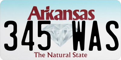 AR license plate 345WAS