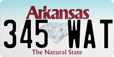 AR license plate 345WAT
