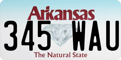 AR license plate 345WAU