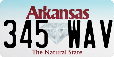 AR license plate 345WAV