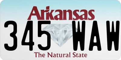 AR license plate 345WAW