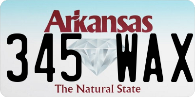 AR license plate 345WAX