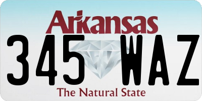 AR license plate 345WAZ