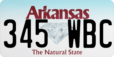 AR license plate 345WBC