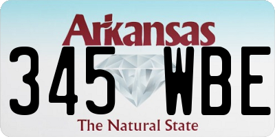 AR license plate 345WBE