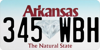 AR license plate 345WBH