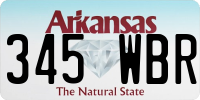 AR license plate 345WBR
